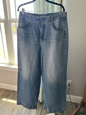 pistola High-Rise Wide-Leg Jeans in Faded Blue